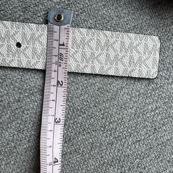 Michael Kors Signature Monogram Twist MK Logo Reversible Belt Vanilla To Luggage main image 5